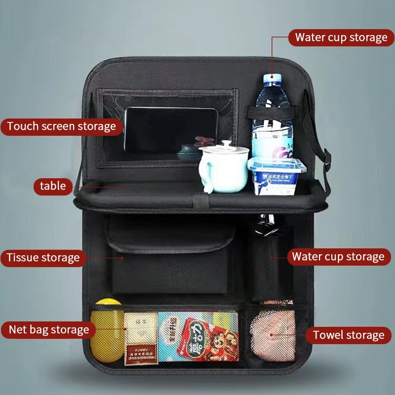 Universal Car Seats Organizer w/Tray